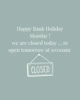 Happy bank holiday… AGAIN!
We are enjoying an extended weekend & will re open at 10:00am tomorrow. Please feel free to email/message us if you have any enquiries or you can pop onto our website & book your bridal appointment via our live booking system!
Enjoy your long weekend!
Love the WB team xx